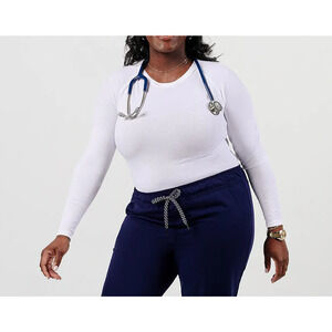 Go Clove Women's Featherlite Underscrub - White- Size XS